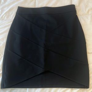 Free Gift W Purchase Black Express wrap pencil skirt with zipper on side. Size 8